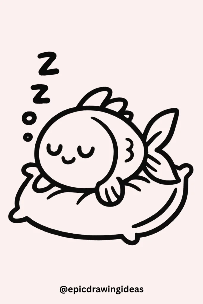 Sleepy Fish on a Pillow