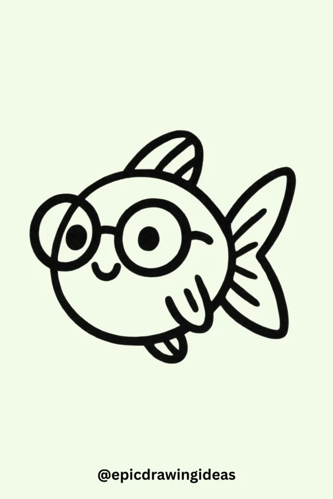 Nerdy Fish with Glasses