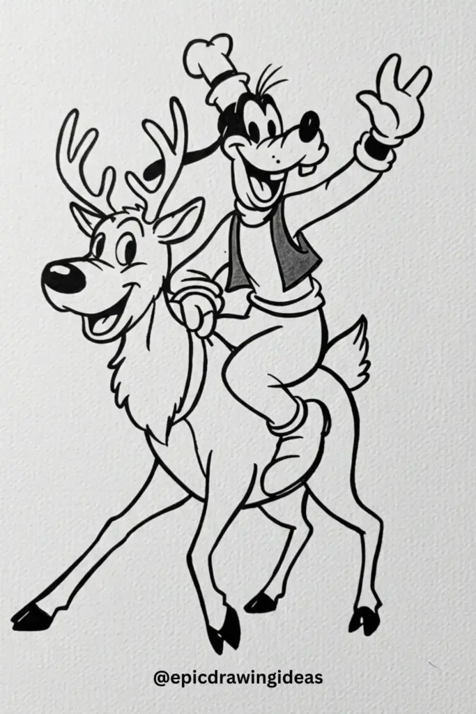 Goofy's Backwards Reindeer Ride