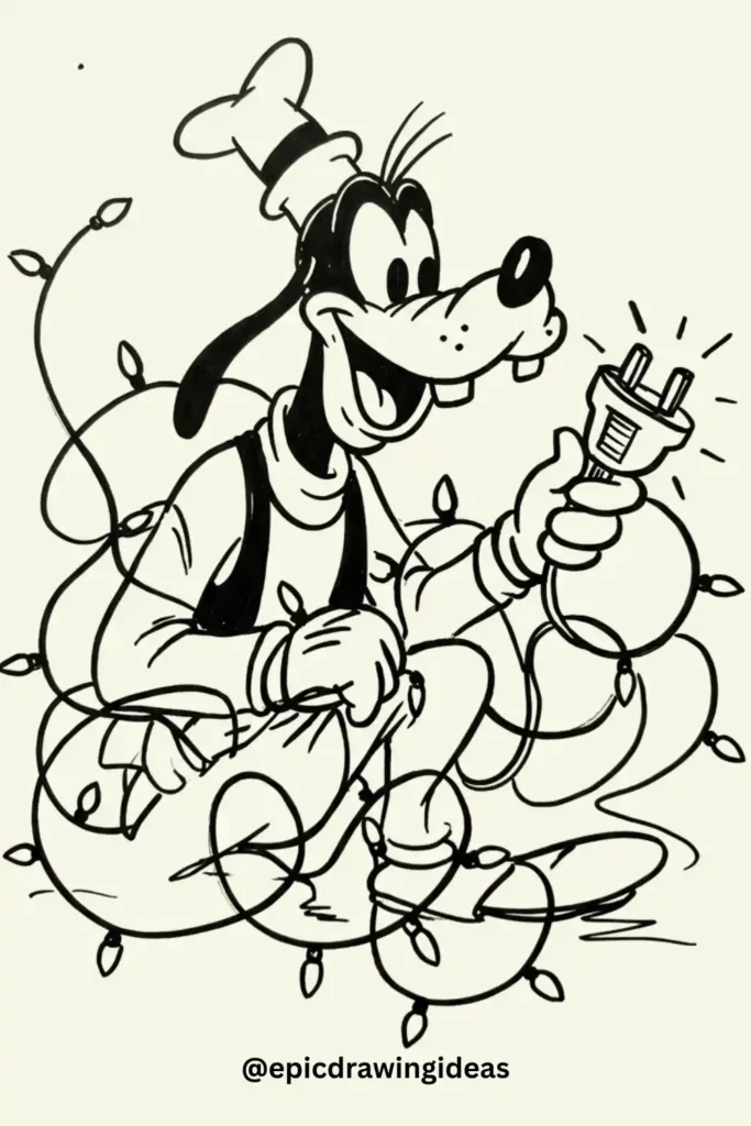 Goofy Gets Tangled in Lights