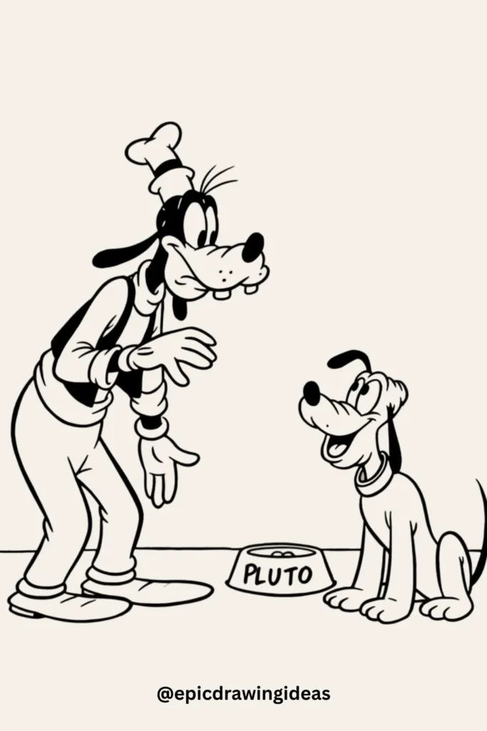 Goofy and Pluto’s Dinnertime Mix-Up