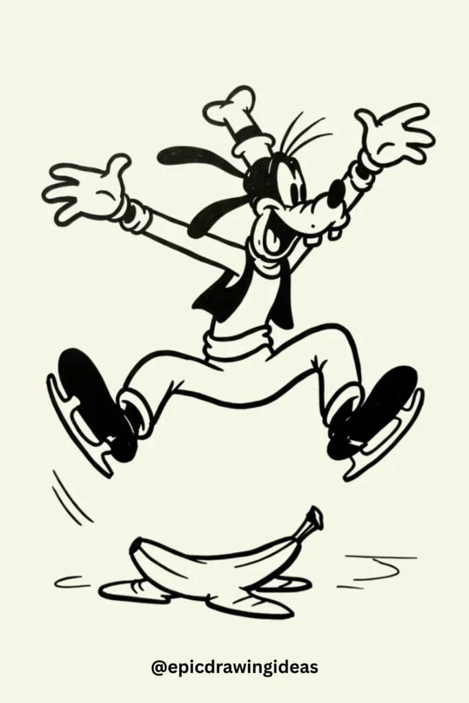 Goofy Slips on the Ice