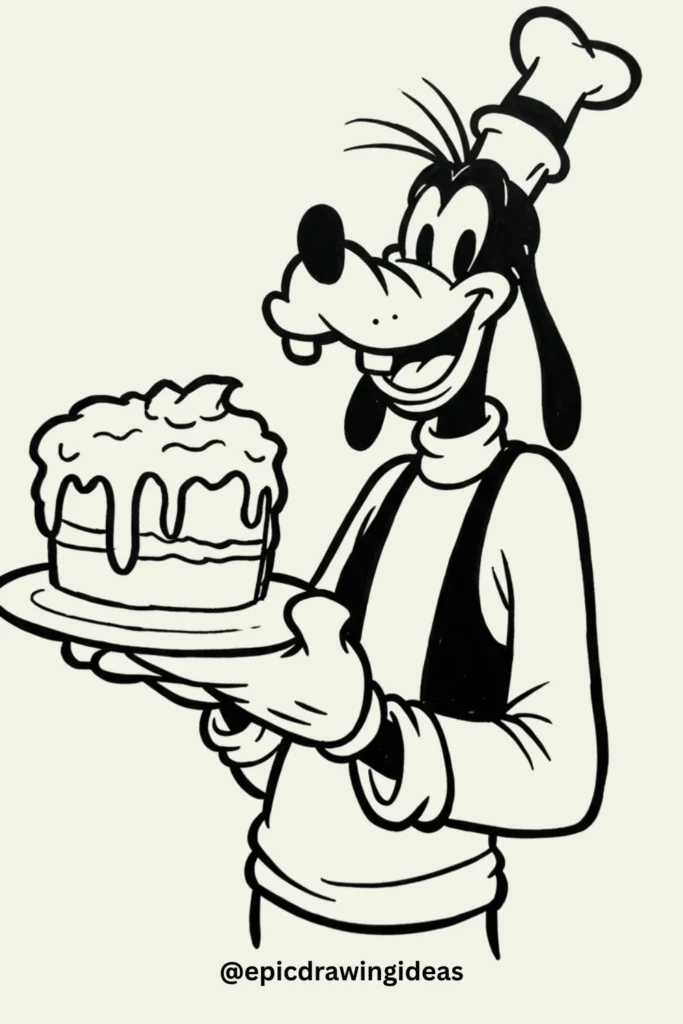 Goofy Bakes a Lopsided Cake