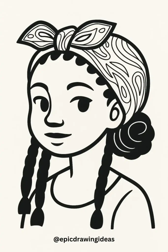 Box Braids with Scarf