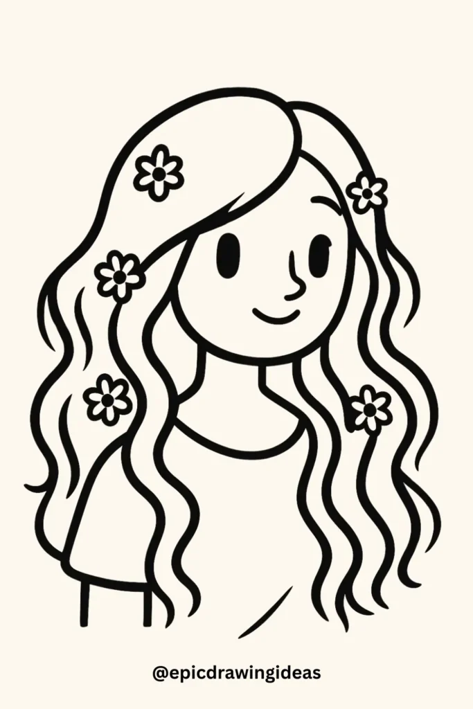 Cascading Waves with Floral Clips