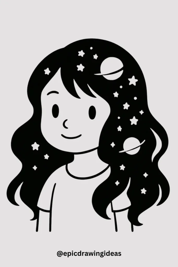 Space-Themed Hair