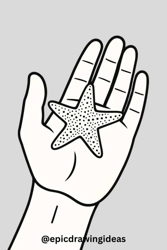 Hand Holding a Starfish