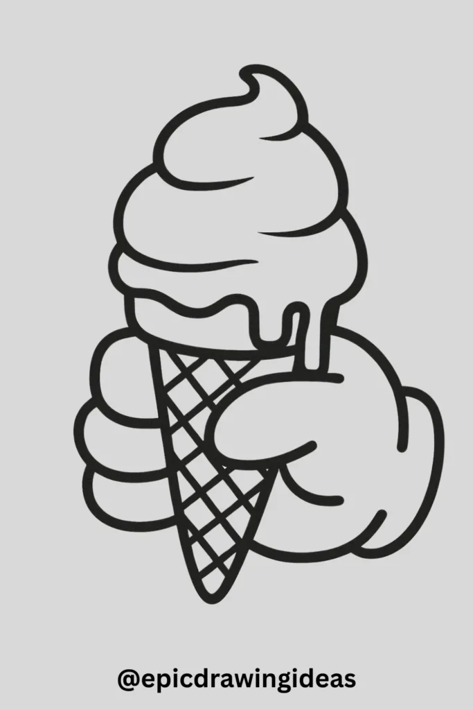 Hand with an Ice Cream Cone