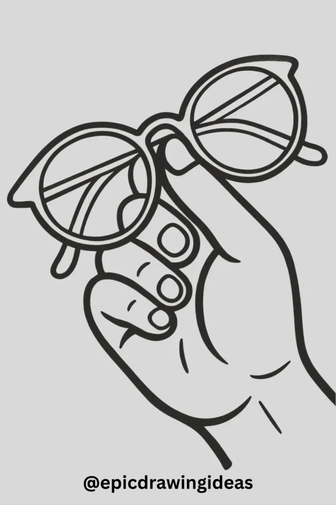 Hand with a Pair of Glasses