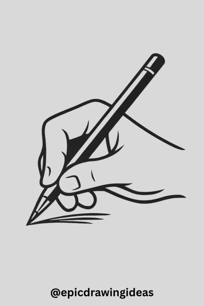 Hand Holding a Pencil