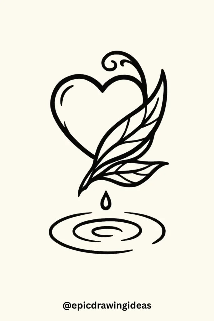 Leafy Heart Drop