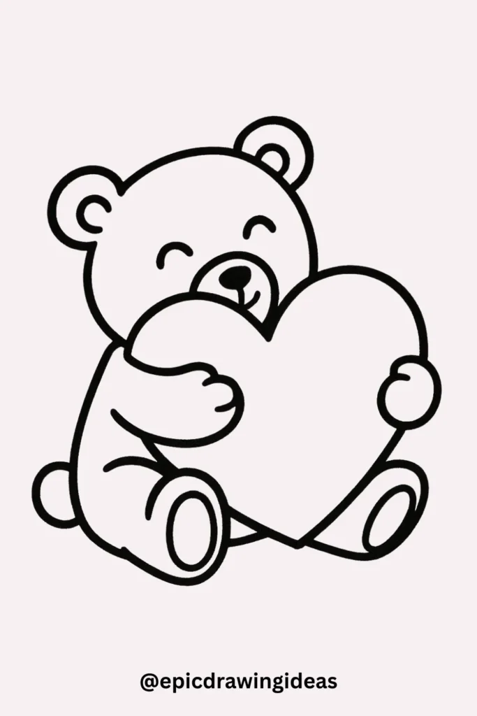 Teddy Holding Heart