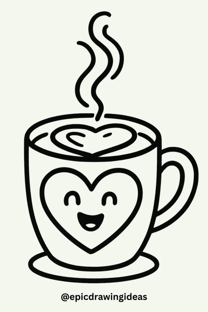 Heart in a Coffee Cup