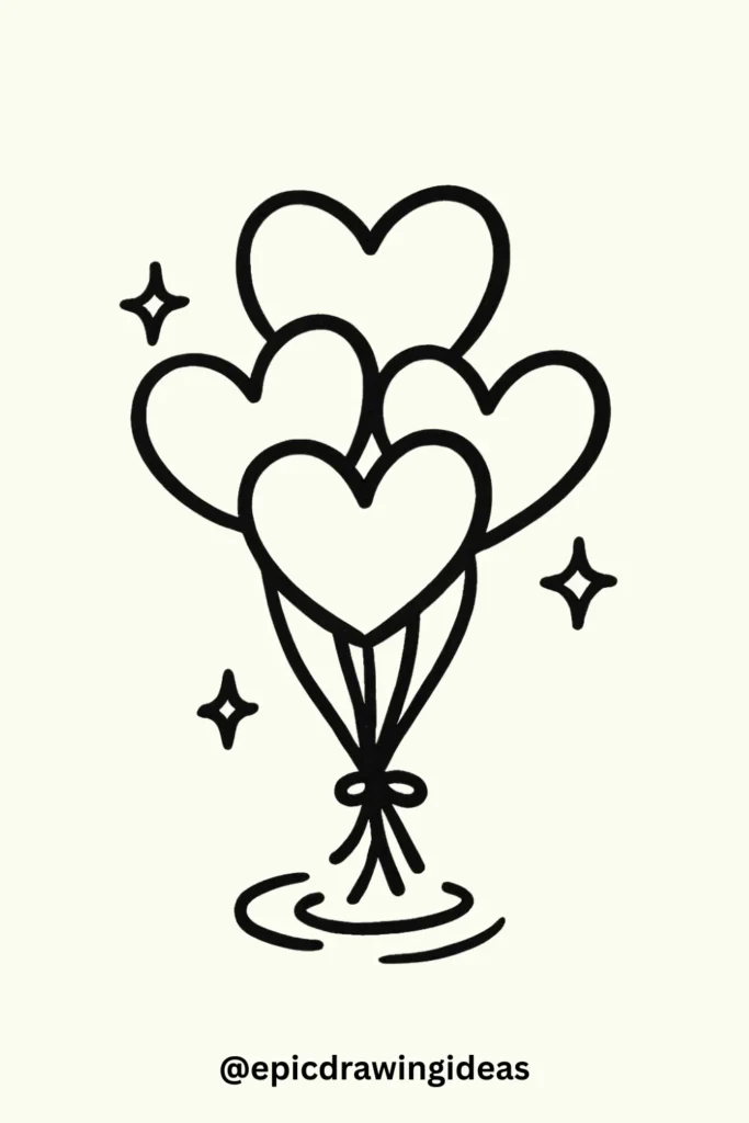 Heart Balloon Bunch