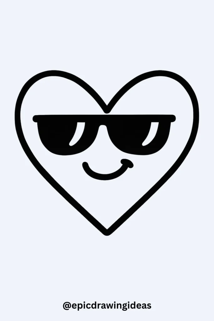 Winking Sunglasses Heart