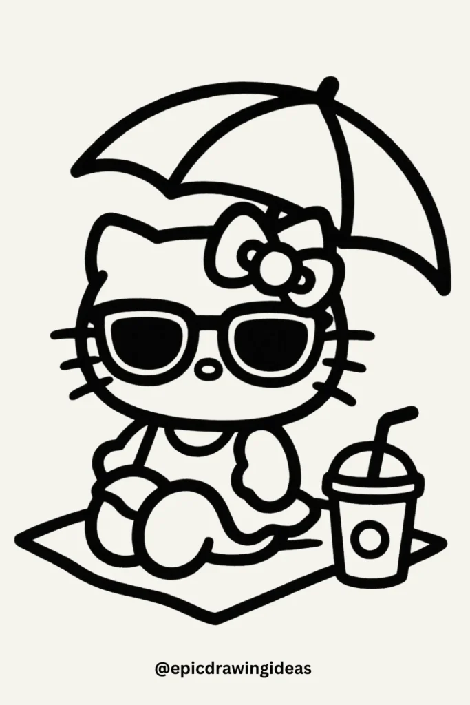 Hello Kitty at the Beach
