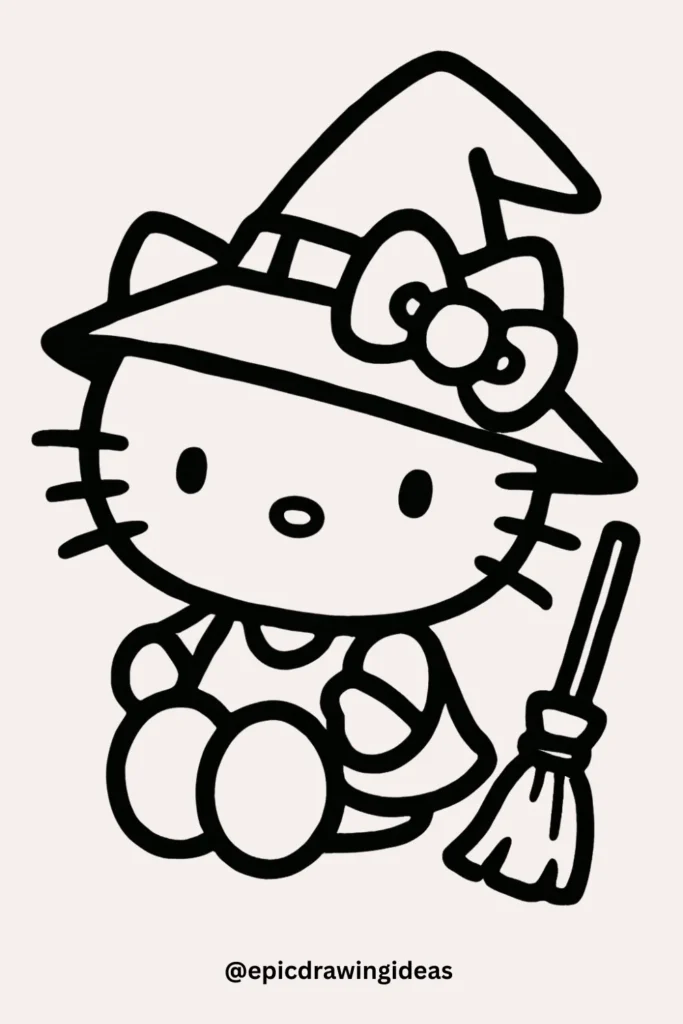 Hello Kitty in a Witch Hat