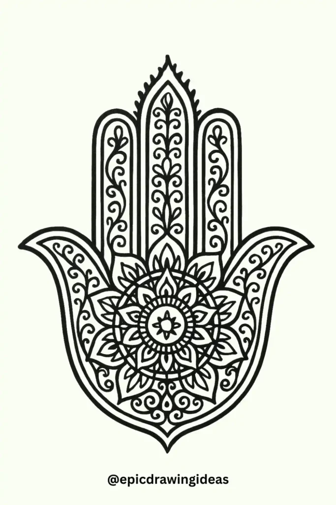 Hamsa Protection Mandala