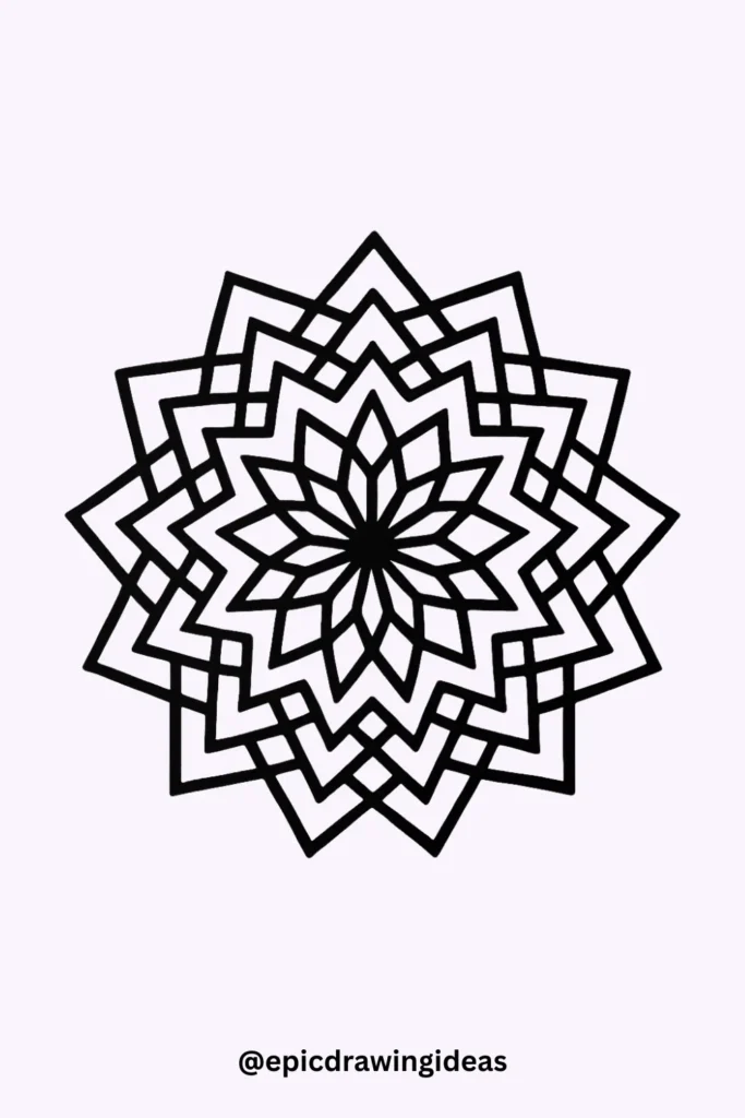 Geometric Starburst Mandala