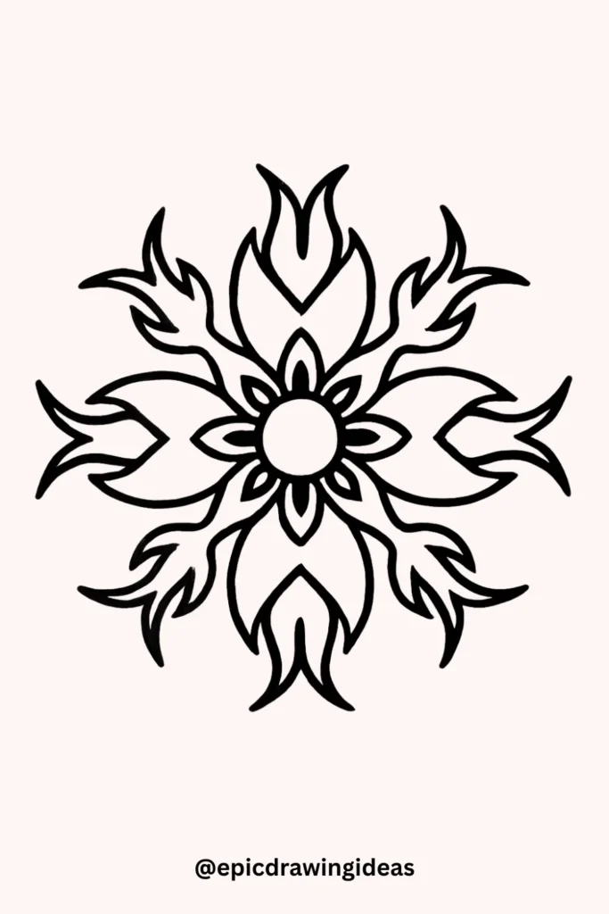 Flame Petal Mandala