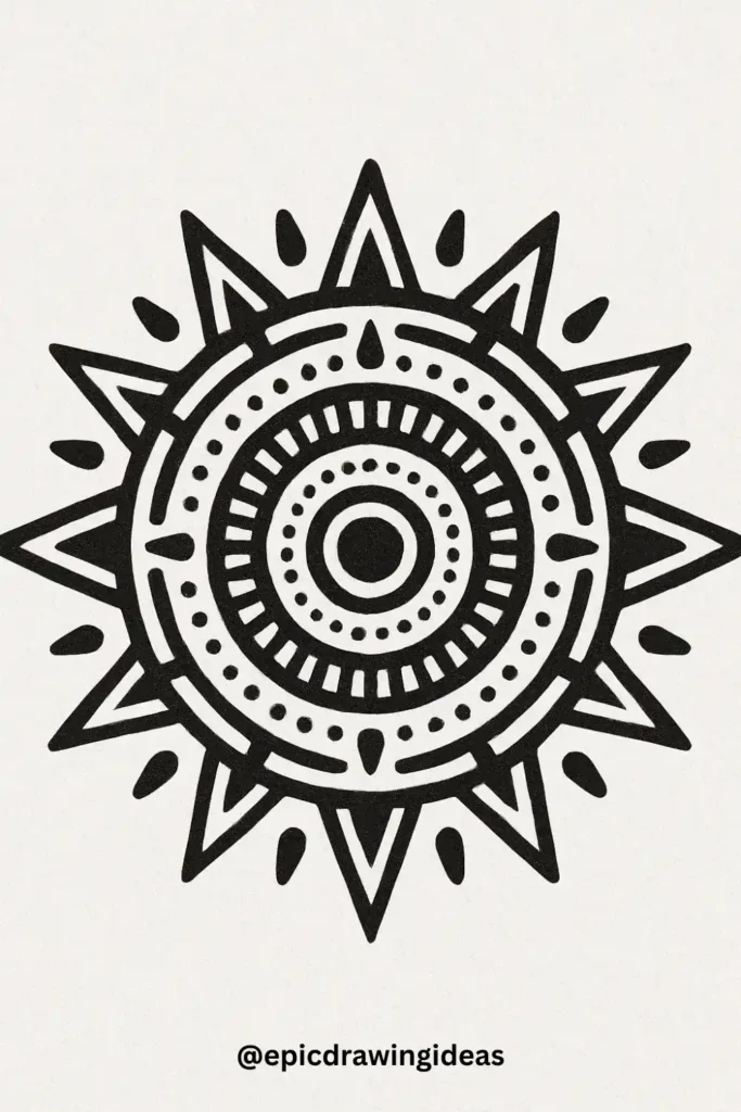 Tribal Eclipse Mandala