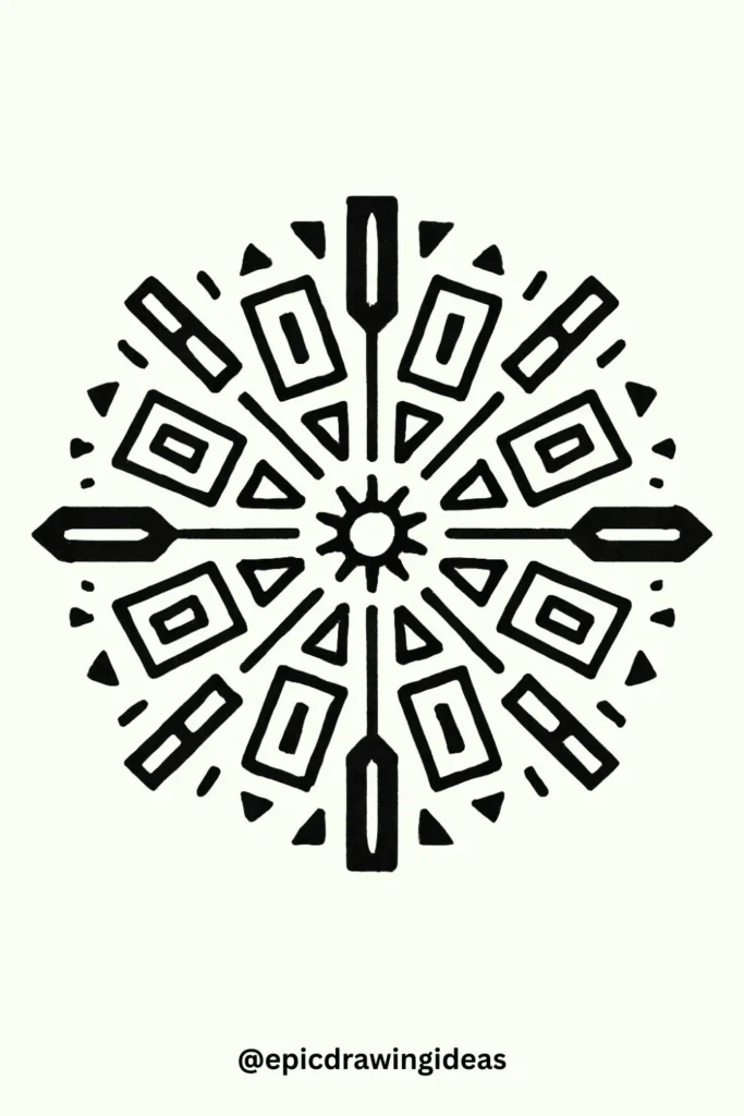 Tribal Compass Mandala