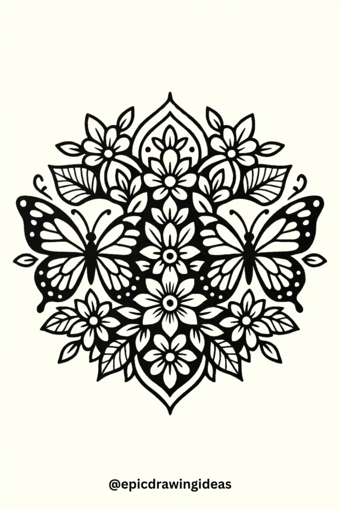 Butterfly Garden Mandala