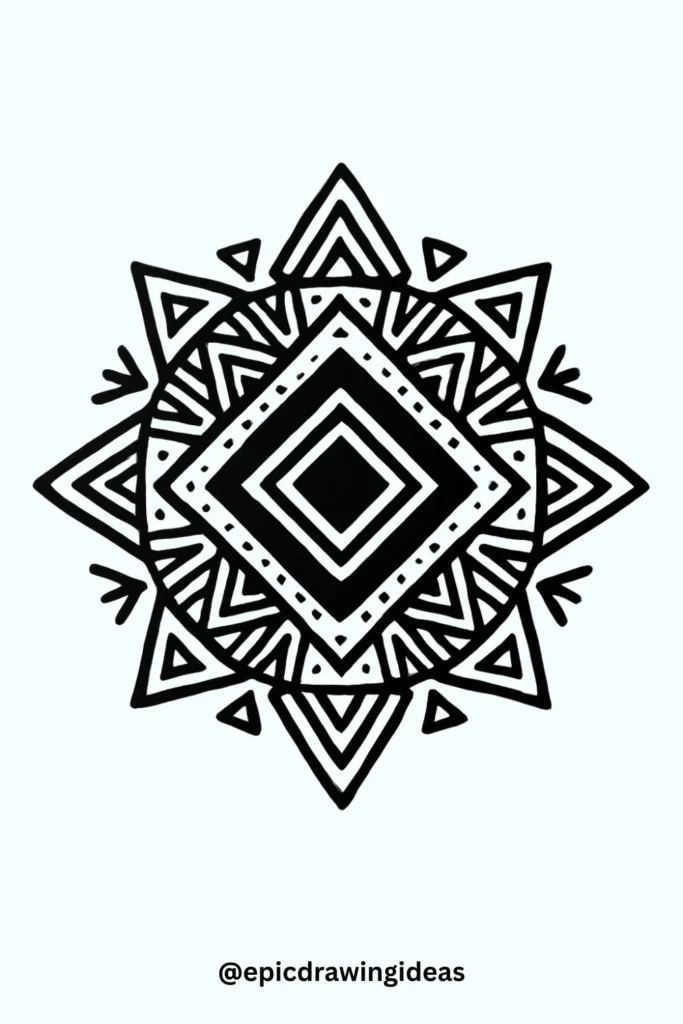 Tribal Geometry Mandala