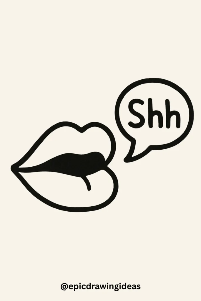 30 Cartoon Mouth Drawing Styles You’ll Love 12 Mouth Whispering a Secret