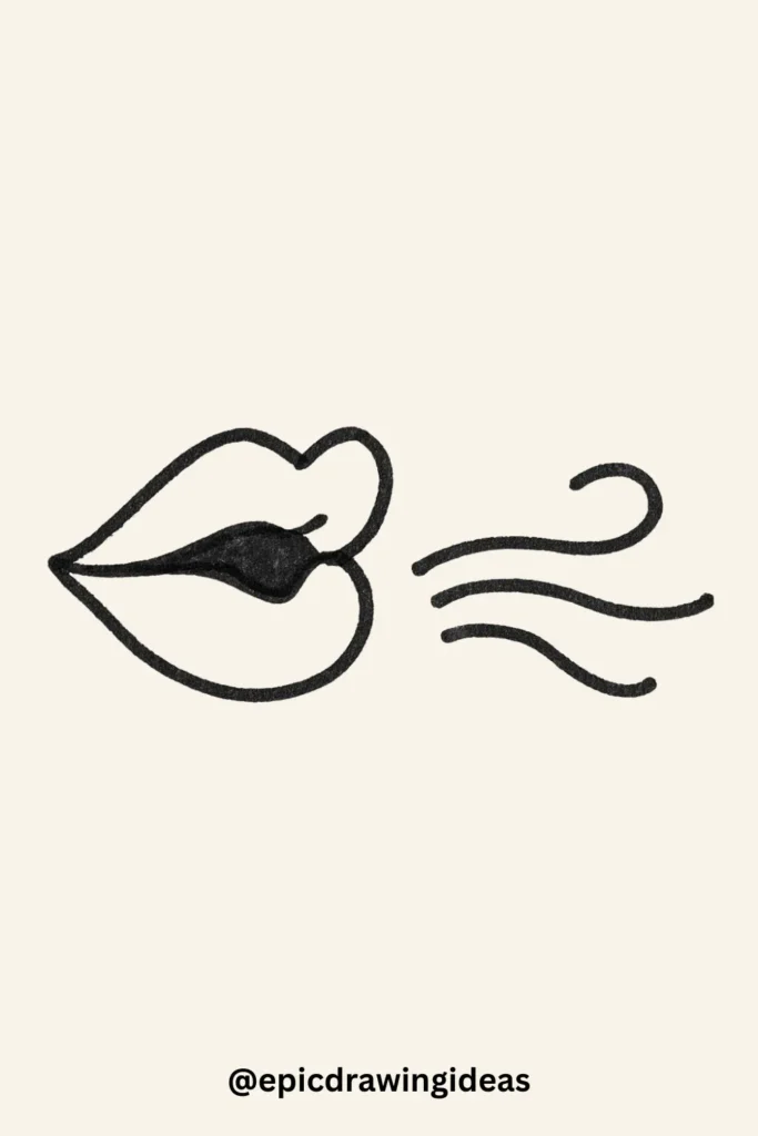 30 Cartoon Mouth Drawing Styles You’ll Love 17 Wavy Lips Blowing Wind