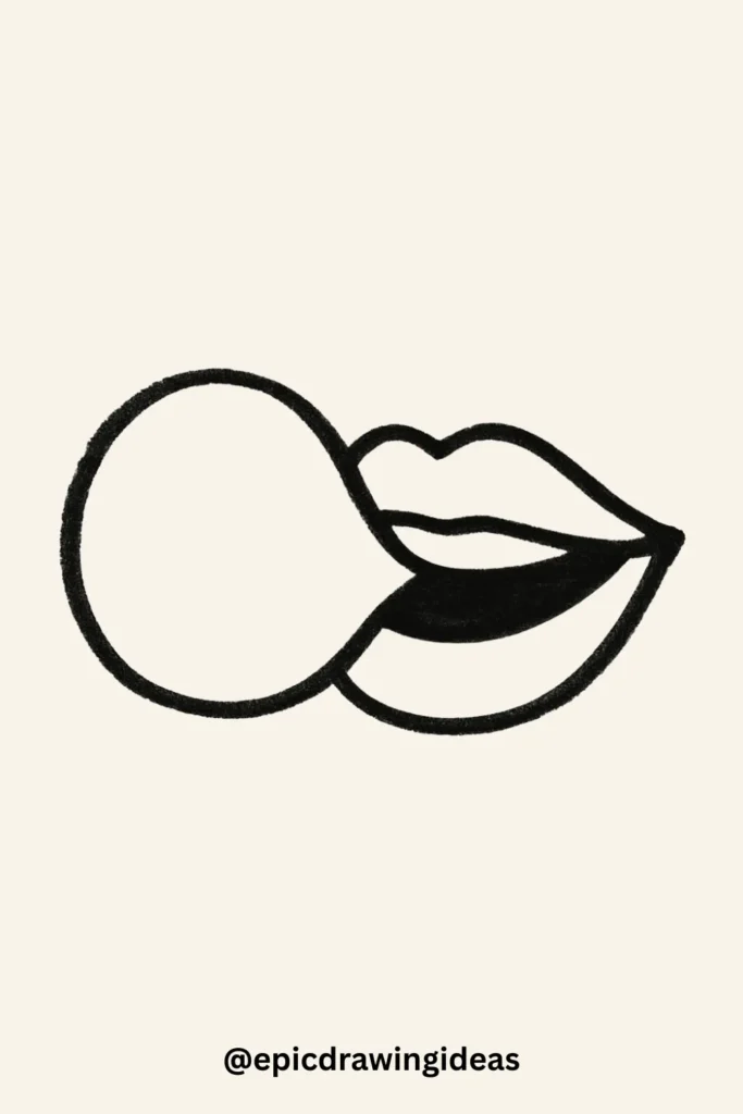 30 Cartoon Mouth Drawing Styles You’ll Love 4 Bubble Gum Pop Mouth