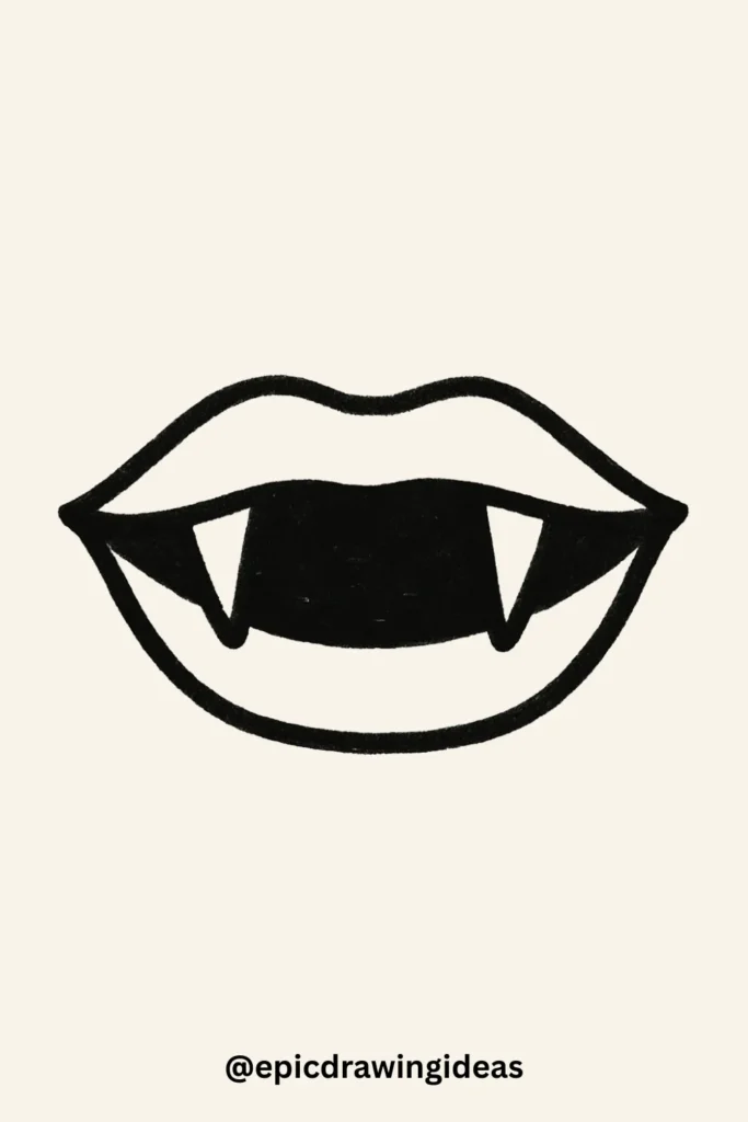 30 Cartoon Mouth Drawing Styles You’ll Love 5 Vampire Fangs Mouth