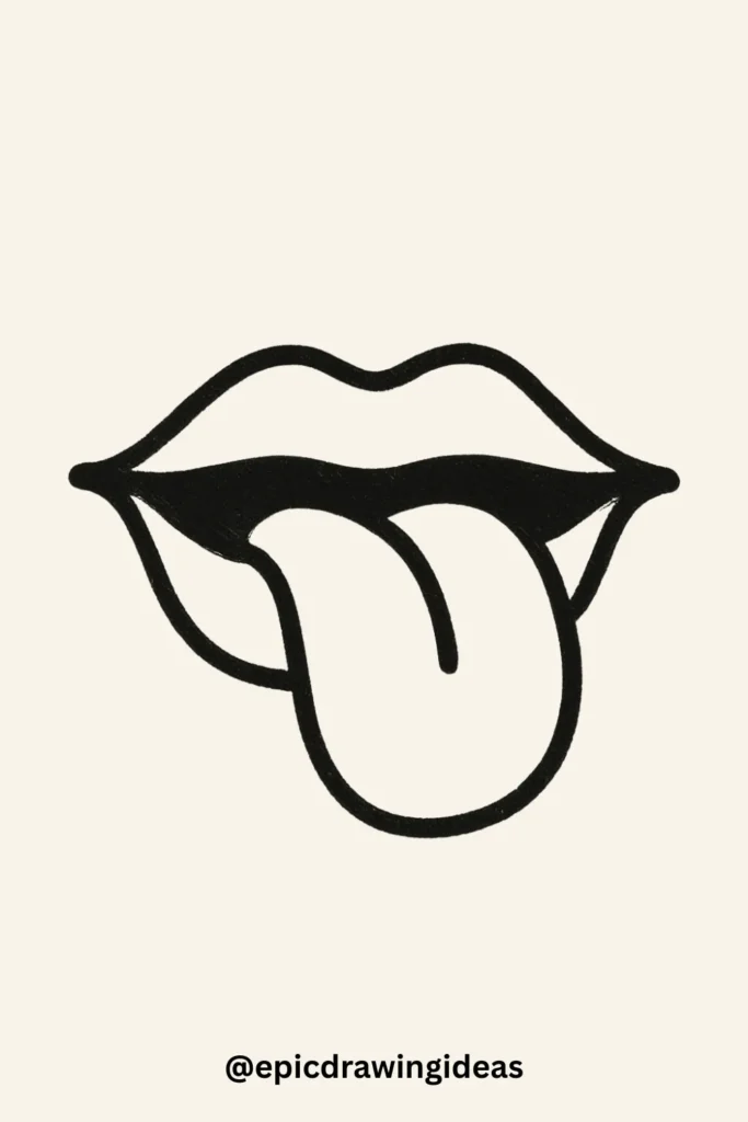 30 Cartoon Mouth Drawing Styles You’ll Love 8 Tongue Sticking Out
