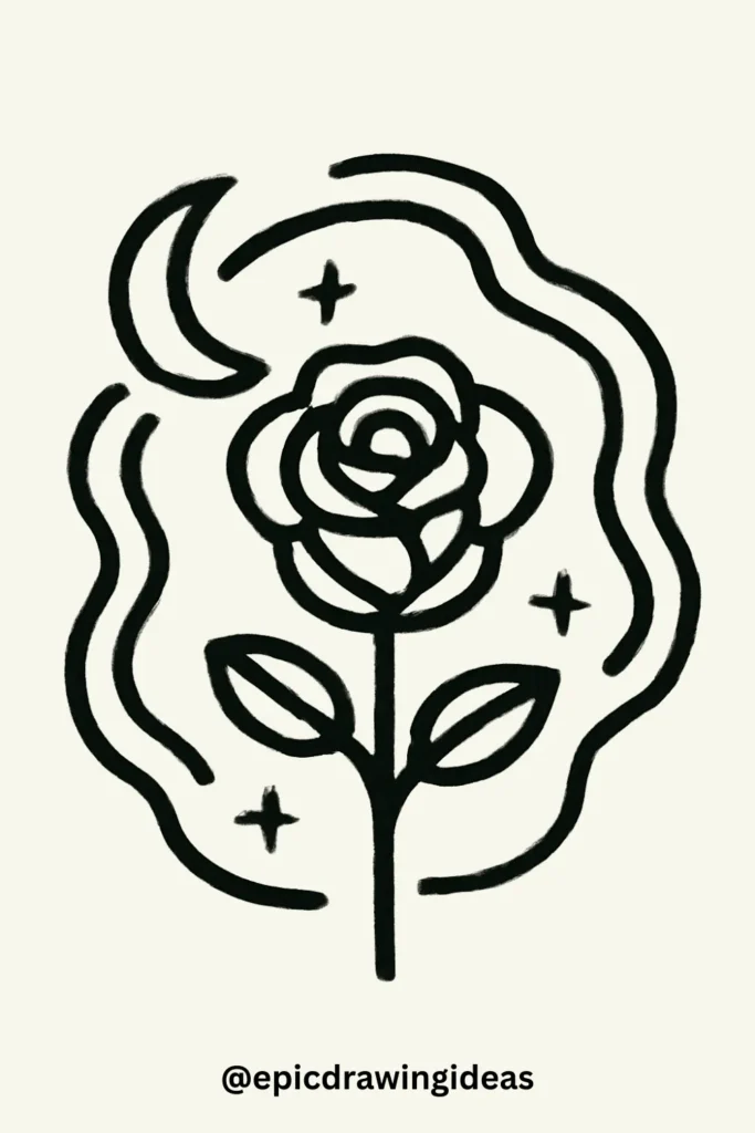 Rose Under the Moonlight