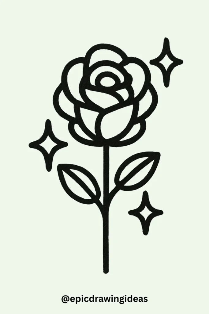 Rose with Sparkles