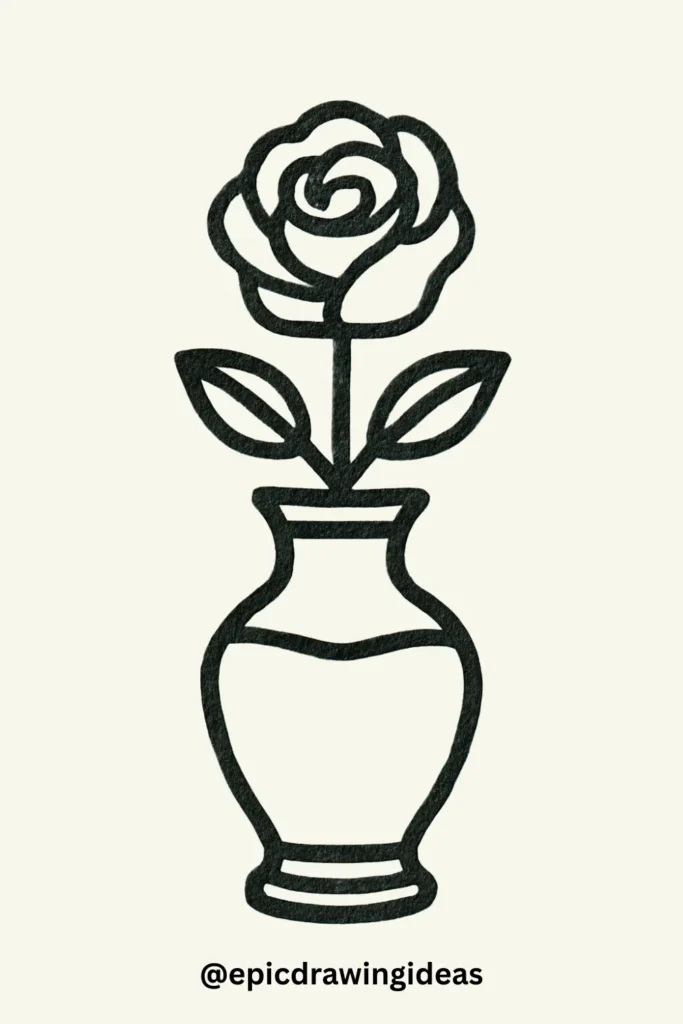 Rose in a Vintage Vase