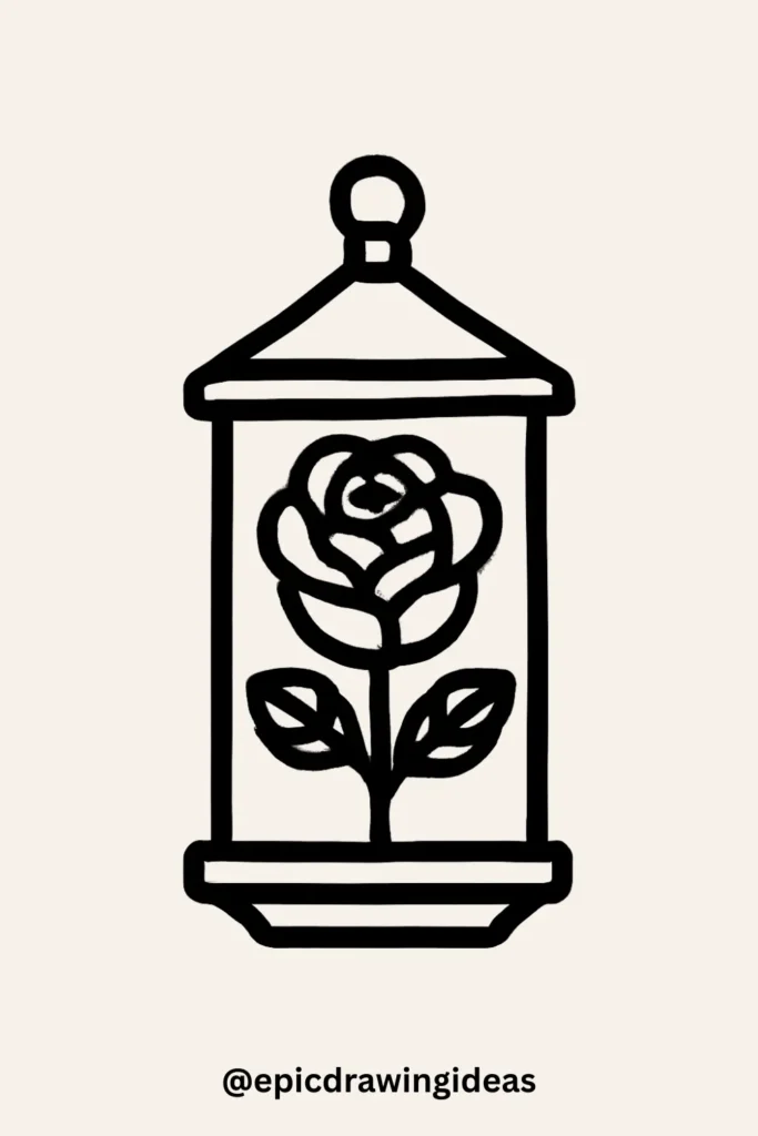 Rose in a Lantern