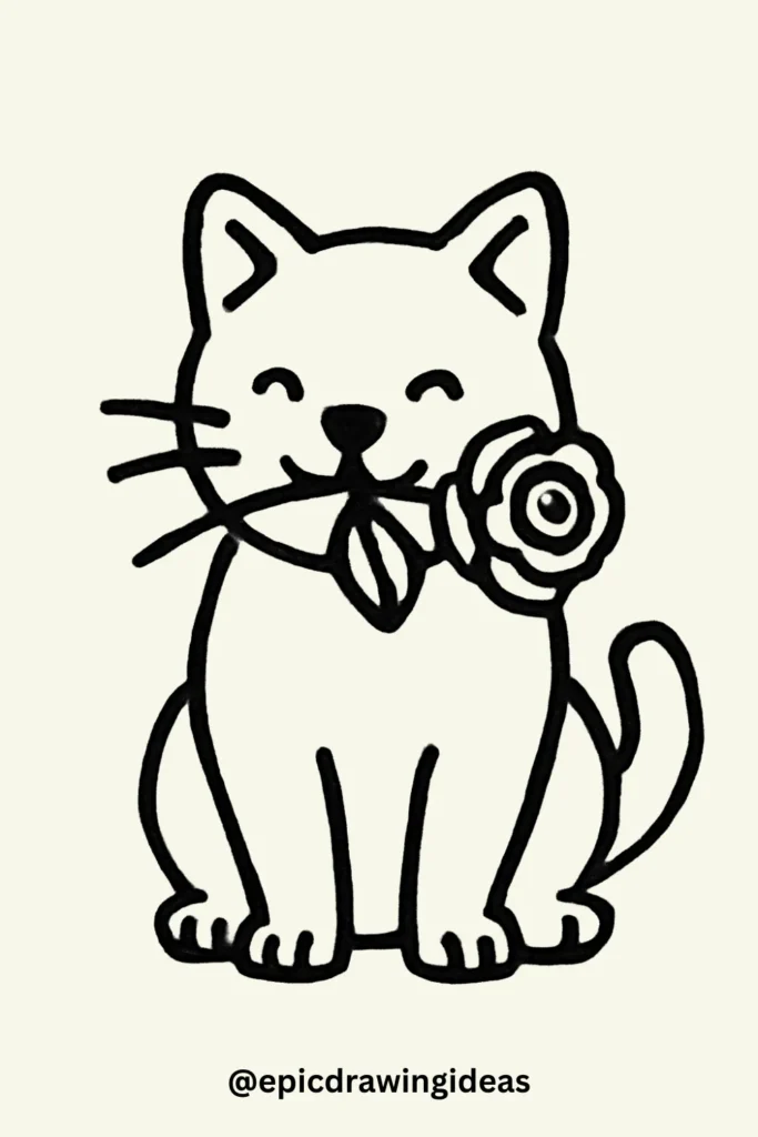 Rose with Cat