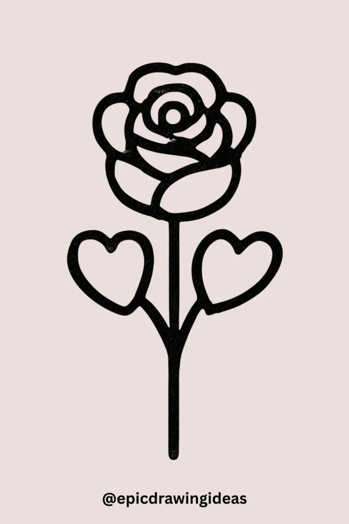 Heart-Shaped Leaves Rose