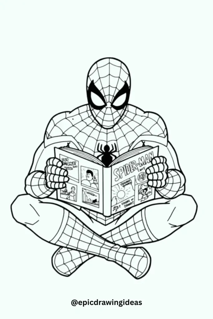 Spider-Man Reading a Comic