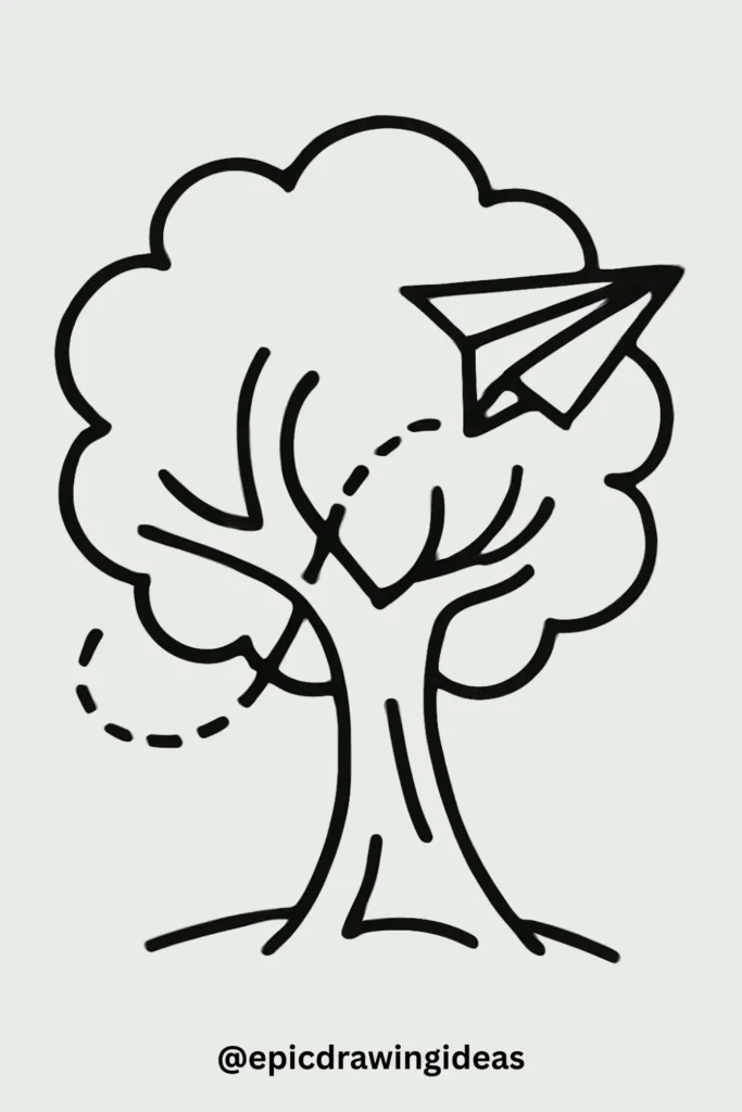 Tree with a Paper Aeroplane