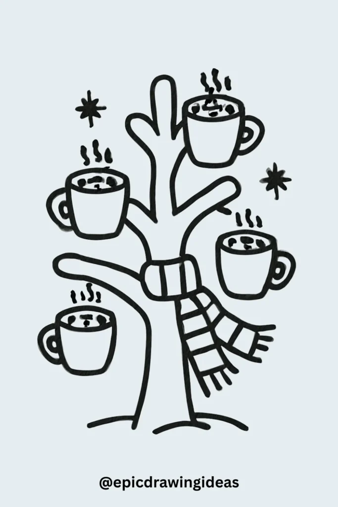 Tree with Hot Cocoa Cups