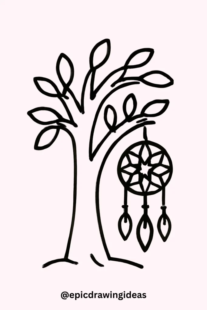 Tree with Dreamcatcher