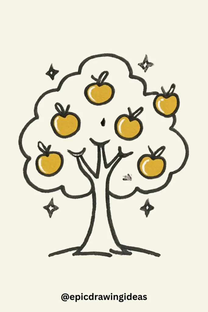 Tree with Golden Apples