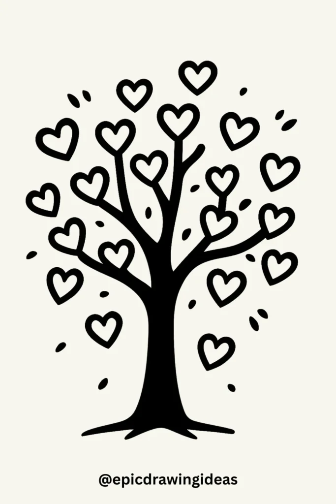 Tree with Heart-Shaped Leaves