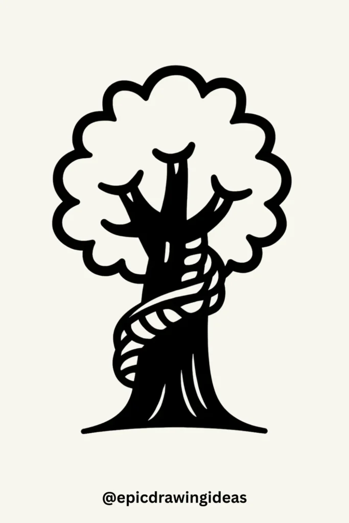 Tree with a Spiral Staircase Inside