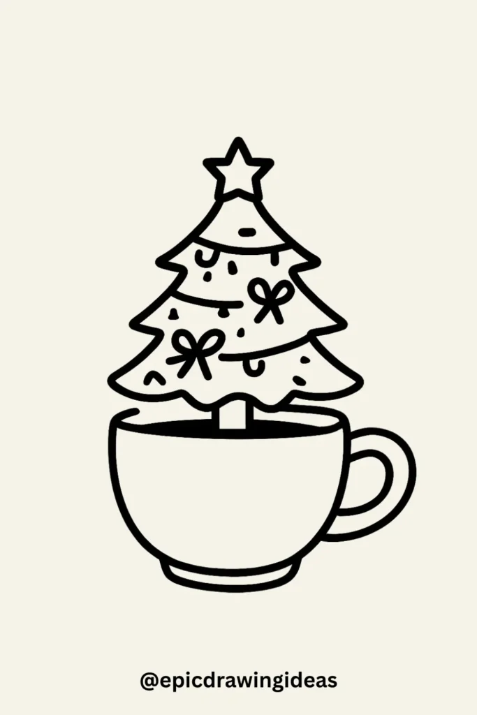 Mini Christmas Tree in a Teacup