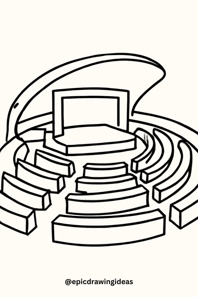 Sculptural Modern Amphitheatre