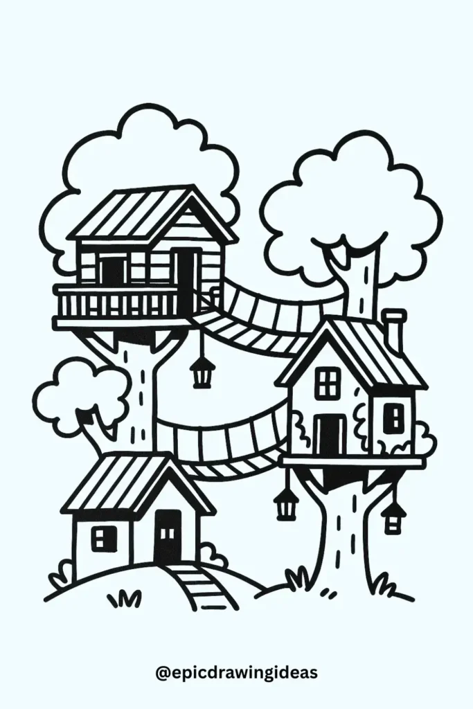 Whimsical Treehouse Village