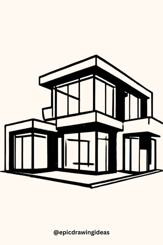 Modern Glass Home with Large Windows